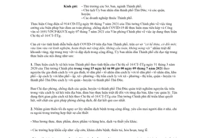 Công văn 2279/UBND-VX 2021 áp dụng biện pháp phòng chống dịch COVID19 theo Chỉ thị 16/CT-TTg Hồ Chí Minh