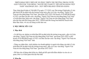 Kế hoạch 191/KH-UBND 2021 Đề án Cuộc vận động Người Việt ưu tiên dùng hàng Việt tỉnh Hà Giang