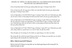 Thông tư 53/2021/TT-BTC bãi bỏ Thông tư trong lĩnh vực tài chính ngân hàng