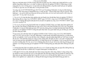 Công văn 5452/BYT-KHTC 2021 chấn chỉnh thực hiện thu dịch vụ xét nghiệm COVID19