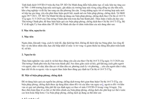 Công văn 5476/BYT-DP 2021 phòng chống dịch áp dụng Chỉ thị 16/CT-TTg tại Hồ Chí Minh