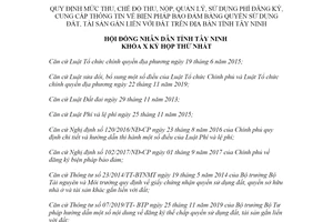 Nghị quyết 06/2021/NQ-HĐND mức thu đăng ký biện pháp bảo đảm bằng quyền sử dụng đất Tây Ninh