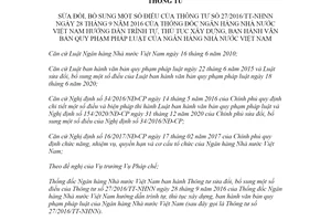 Thông tư 07/2021/TT-NHNN sửa đổi Thông tư 27/2016/TT-NHNN