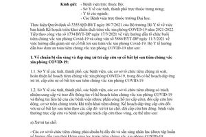 Công văn 5488/BYT-KCB 2021 hướng dẫn bảo đảm an toàn tiêm chủng vắc xin phòng COVID19