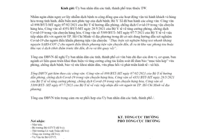 Công văn 4700/TCĐBVN-VT 2021 xét nghiệm Covid19 đối với người điều khiển phương tiện