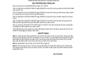 Quyết định 5548/QĐ-BCA-C06 2021 công bố thủ tục hành chính lĩnh vực đăng ký cư trú