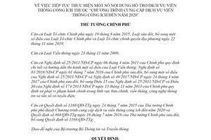 Quyết định 1159/QĐ-TTg 2021 hỗ trợ Chương trình cung cấp dịch vụ viễn thông công ích