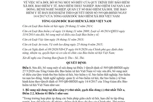 Quyết định 688/QĐ-BHXH 2021 sửa đổi Điều 1 Quyết định 505/QĐ-BHXH