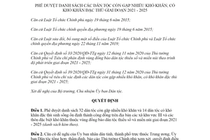 Quyết định 1227/QĐ-TTg 2021 danh sách dân tộc còn gặp nhiều khó khăn có khó khăn đặc thù