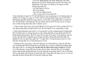 Công văn 6870/BGTVT-CYT 2021 điều chỉnh thời gian cách ly y tế tại nhà