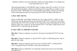 Kế hoạch 290/KH-UBND 2021 phòng chống tai nạn thương tích tại cộng đồng tỉnh Lào Cai