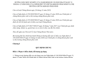 Thông tư 58/2021/TT-BTC hướng dẫn Nghị định 158/2020/NĐ-CP