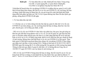 Công văn 5679/BYT-MT 2021 tiếp tục quản lý xử lý vỏ lọ vắc xin COVID 19