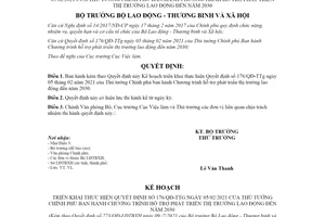 Quyết định 773/QĐ-LĐTBXH 2021 Kế hoạch thực hiện Quyết định 176/QĐ-TTg