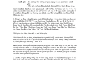 Công văn 969/TTg-KGVX 2021 thực hiện giãn cách xã hội phòng chống dịch tại một số địa phương