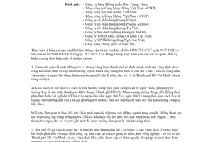 Công văn 3083/CHK-QLC 2021 tăng cường giám sát quản lý người đến từ thành phố Hồ Chí Minh vùng có dịch