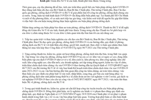 Công văn 604/TTrB-P1 2021 tăng cường công tác thanh tra kiểm tra trong phòng chống dịch COVID 19