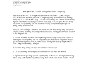 Công văn 4977/TCĐBVN-VT 2021 hướng dẫn xây dựng Luồng xanh vận tải ưu tiên