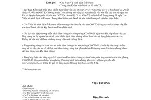 Công văn 1186/VSDTTƯ-TCQG 2021 triển khai tiêm chủng vắc xin phòng COVID 19