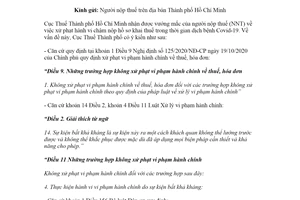 Công văn 6770/CTTPHCM-KK 2021 nộp hồ sơ khai thuế Cục thuế Hồ Chí Minh