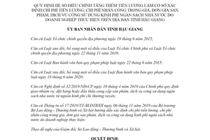 Quyết định 15/2021/QĐ-UBND hệ số điều chỉnh làm cơ sở xác định chi phí tiền lương tỉnh Hậu Giang