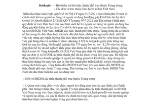 Công văn 2157/BHXH-TST 2021 chính sách hỗ trợ người lao động người sử dụng lao động gặp khó khăn Covid19