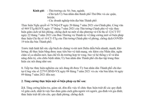 Công văn 2468/UBND-VX 2021 tăng cường mạnh mẽ biện pháp giãn cách xã hội toàn thành phố Hồ Chí Minh