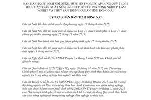 Quyết định 31/2021/QĐ-UBND nội dung hỗ trợ sản xuất nông nghiệp tốt trong nông nghiệp Đồng Nai