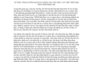 Chỉ thị 13/CT-UBND 2021 tăng cường quản lý văn thư lưu trữ tỉnh Đắk Lắk