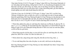 Công văn 4481/BCT-TTTN 2021 hàng hóa dịch vụ thiết yếu