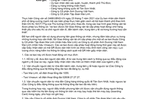 Công văn 8090/SGTVT-KT 2021 hoạt động của xe taxi được cấp phép Hồ Chí Minh