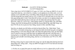 Công văn 5248/TCĐBVN-VT 2021 xác minh phương tiện của Hồ Chí Minh chạy không đúng hành trình