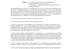 Công văn 2434/UBND-KT 2021 thống nhất mẫu giấy tờ sử dụng đủ điều kiện lưu thông khi giãn cách Hà Nội