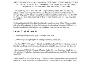 Kế hoạch 223/KH-UBND 2021 Nâng cao nhận thức cộng đồng và Quản lý rủi ro thiên tai Đồng Tháp