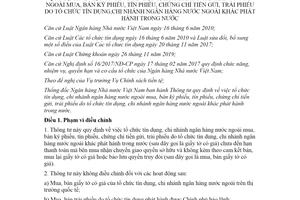 Thông tư 12/2021/TT-NHNN quy định về tổ chức tín dụng, chi nhánh ngân hàng nước ngoài mua, bán kỳ phiếu, tín phiếu, chứng chỉ tiền gửi, trái phiếu do