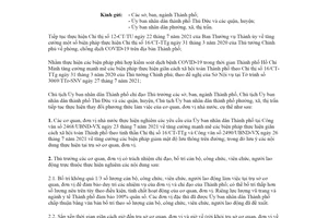 Công văn 2510/UBND-VX 2021 phương thức làm việc của cơ quan đơn vị nhà nước Hồ Chí Minh