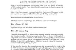 Nghị định 77/2021/NĐ-CP chế độ phụ cấp thâm niên nhà giáo