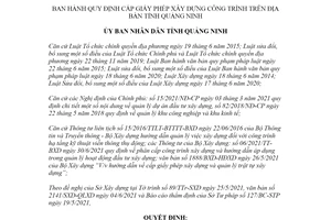 Quyết định 38/2021/QĐ-UBND cấp giấy phép xây dựng tỉnh Quảng Ninh