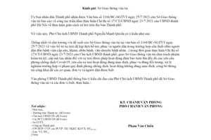 Công văn 8015/VP-ĐT 2021 xe taxi trong thời gian thực hiện Chỉ thị 17/CT-UBND Hà Nội