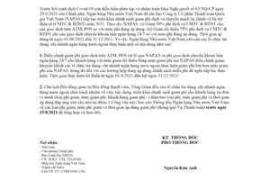 Công văn 5517/NHNN-TT 2021 áp dụng chính sách miễn giảm phí dịch vụ