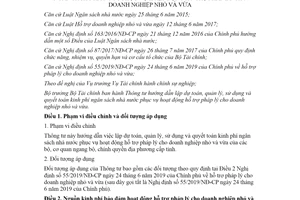 Thông tư 64/2021/TT-BTC quyết toán kinh phí phục vụ hỗ trợ pháp lý doanh nghiệp nhỏ và vừa