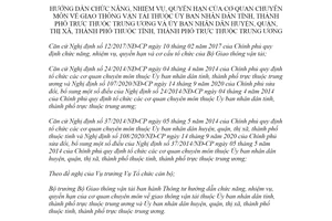 Thông tư 15/2021/TT-BGTVT chức năng cơ quan chuyên môn về giao thông thuộc Ủy ban tỉnh