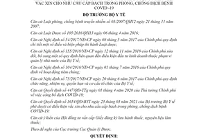 Quyết định 3695/QĐ-BYT 2021 bổ sung Quyết định 1654/QĐ-BYT