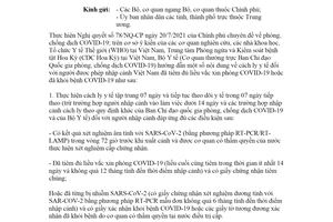 Công văn 6288/BYT-MT 2021 giảm thời gian cách ly y tế người đã tiêm đủ liều vắc xin COVID19