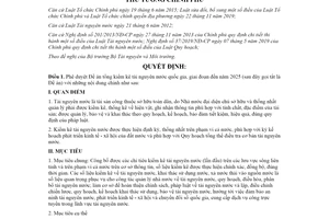 Quyết định 1383/QĐ-TTg 2021 phê duyệt Đề án tổng kiểm kê tài nguyên nước quốc gia