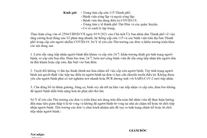 Công văn 5335/SYT-NVY 2021 sẵn sàng tiếp nhận người bệnh đến khám tại đơn vị Hồ Chí Minh