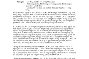 Công văn 1070/TTg-KGVX 2021 tập trung chỉ đạo công tác phòng chống dịch COVID 19