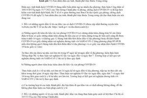 Công văn 6386/BYT-MT 2021 áp dụng biện pháp phòng chống dịch người về từ khu vực có dịch COVID19