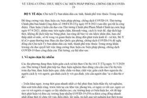 Công điện 1168/CĐ-BYT 2021 thực hiện biện pháp phòng chống dịch COVID19