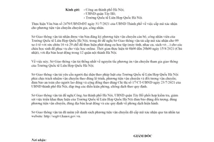 Công văn 3661/SGTVT-VP 2021 cấp mã số xác nhận cho phương tiện giao thông bằng tin nhắn Hà Nội